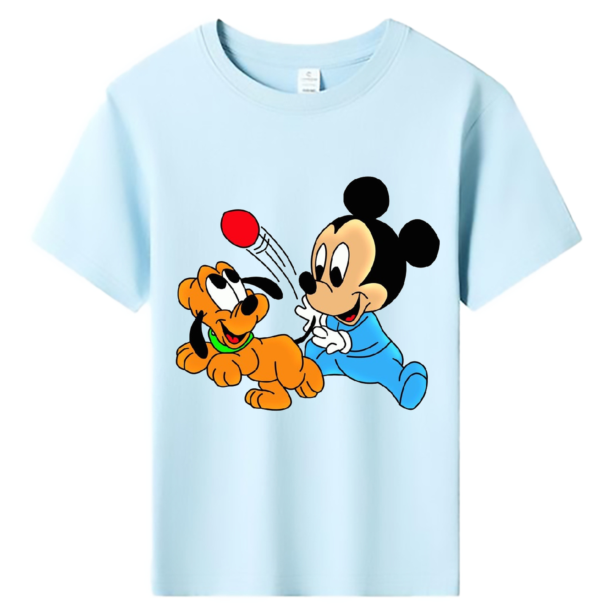 ミッキーマウス Mickey Mouse 綿100％キッズTシャツ（フロントプリント）